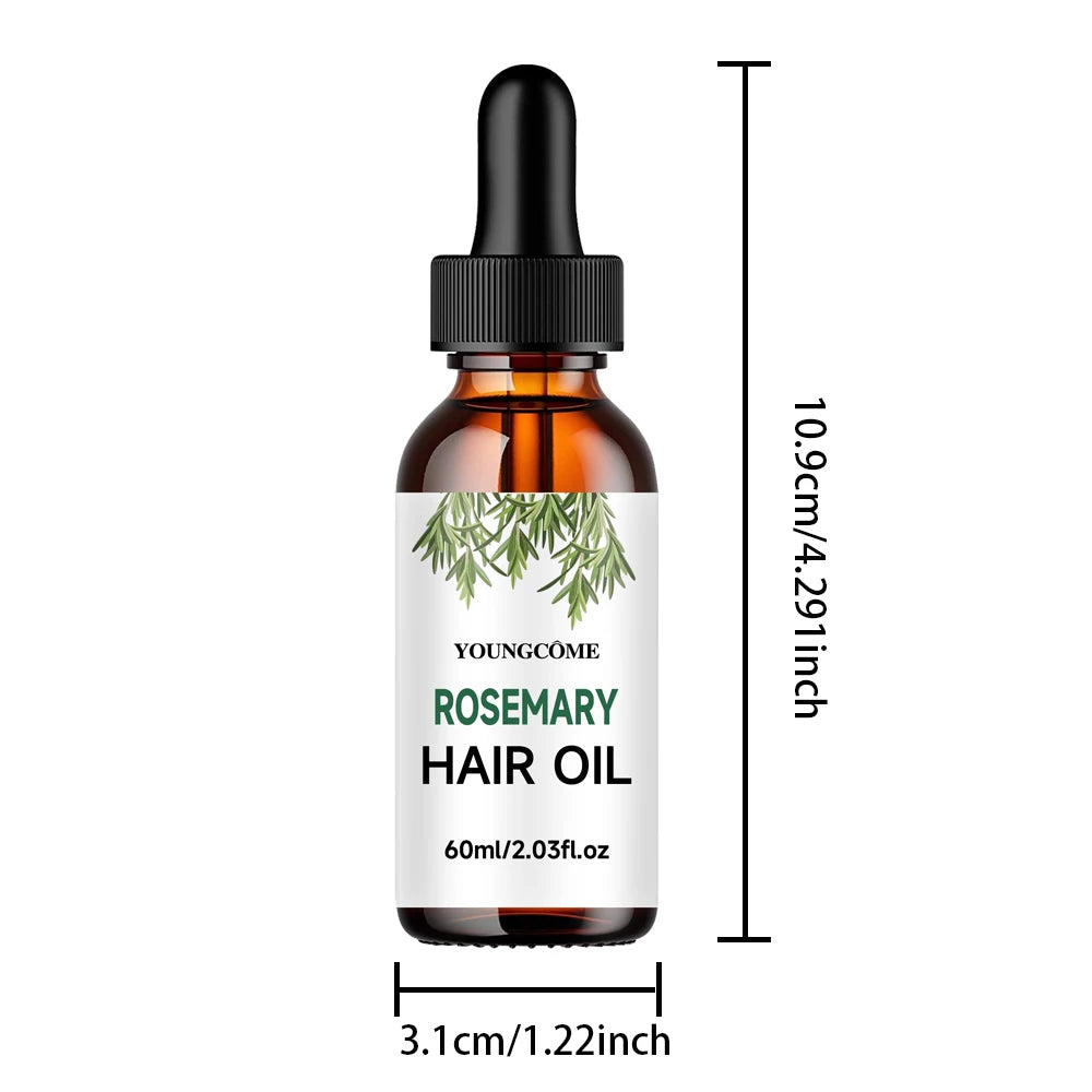 Rosemary Hair Growth & Repair Oil with Mint, Hyaluronic Acid & Vitamin E – Anti-Hair Loss Treatment