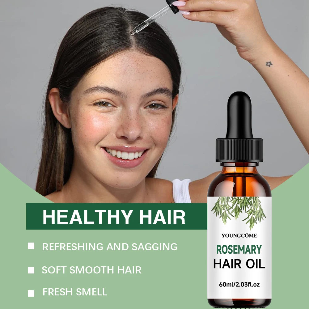 Rosemary Hair Growth & Repair Oil with Mint, Hyaluronic Acid & Vitamin E – Anti-Hair Loss Treatment